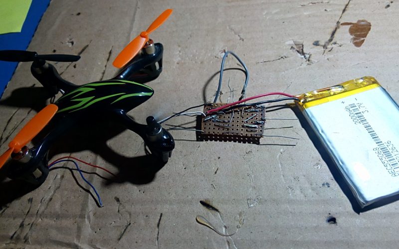 montaje del minidron - montaje del circuito contorlador de motor