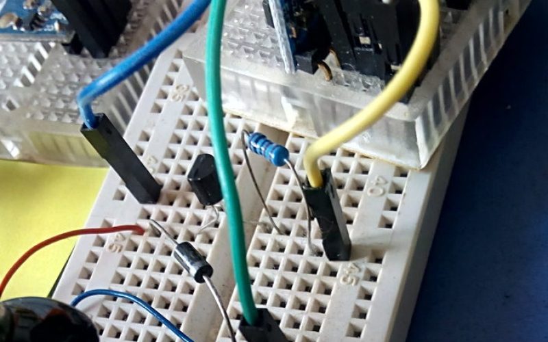 prueba de control de motor en protoboard